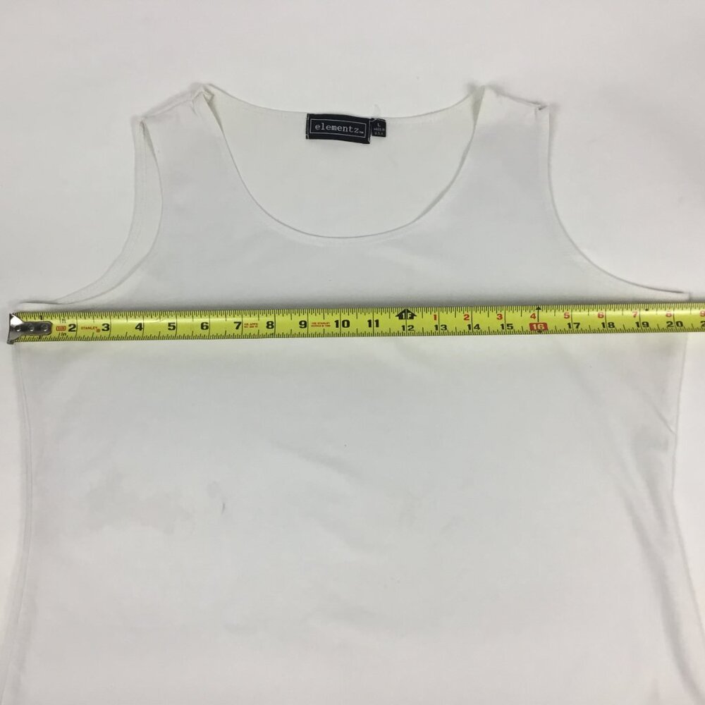 (PO) Elementz, Wht Sleeveless Top - Picture 6 of 12
